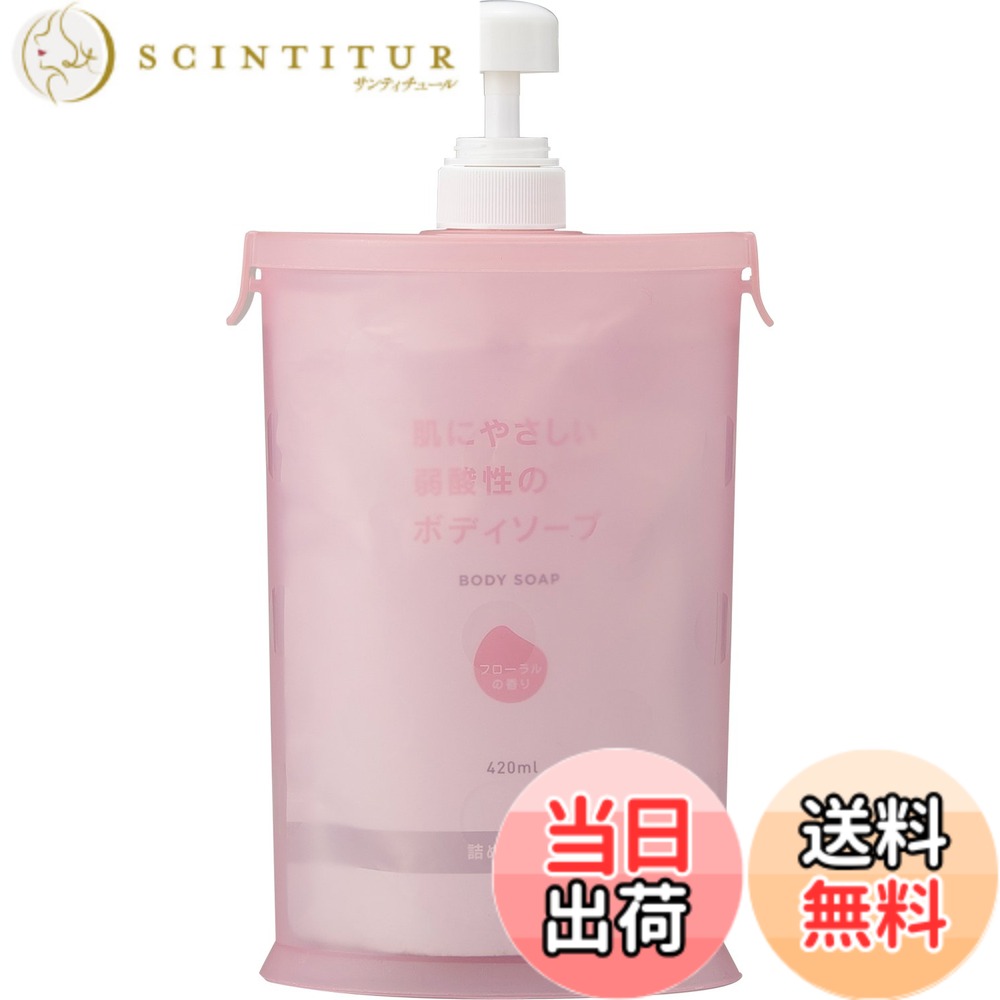 【送料無料】アイメディア ディスペンサー 詰め替えボトル 袋ごと ポンプ 詰替え容器 スリムタイプ シャンプ- ボディソープ 色：ピンク、サイズ：500ml対応