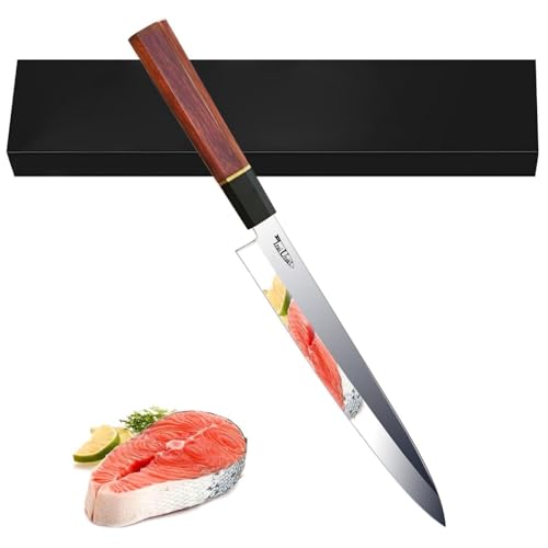 【送料無料】Irai Utaki 刺し身包丁 柳刃包丁 片刃 ステンレス鋼製 天然木ハンドル 家庭 プロ用 魚 切..