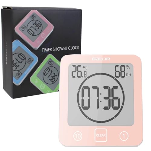 【送料無料】Lakumai 防水時計 お風呂 温湿度計 タイマー シャワーデジタル 置き・掛け・吸盤付け 防滴..