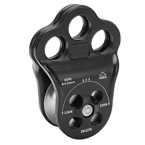 【送料無料】クライマープーリー、幅広いロープ 30KN ヒッチクライマープーリー クライミング用 屋外用 リギング用