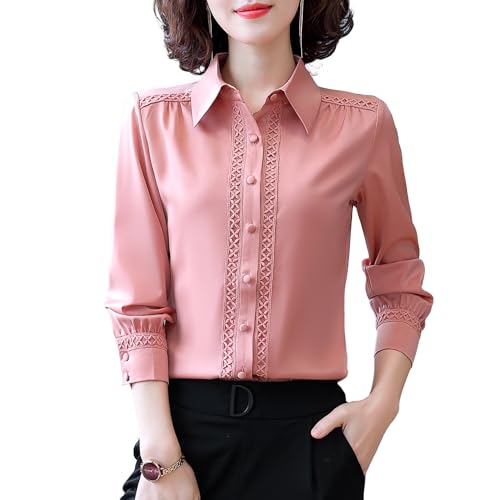 【送料無料】[Bolan　Verl] ブラウス トップス 長袖 オフィス おしゃれ レース 切り替え シャツ レディ..