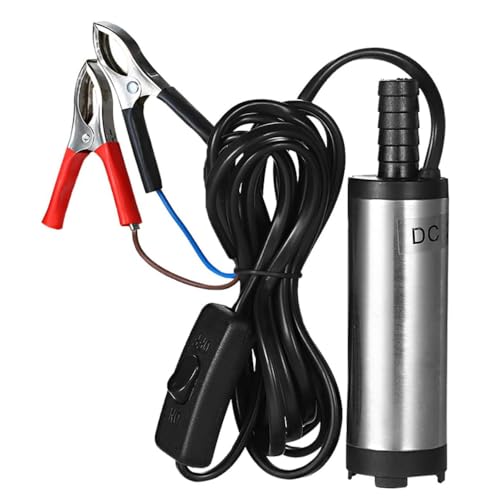 【送料無料】PLEAVIT 水中ポンプ 12v 小型 毎分30L スイッチ式 バッテリークランプ ビ ...