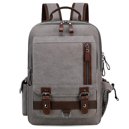 【送料無料】[Mygreen] リュック バックパック 15.6インチPC対応 薄型 帆布 撥水加工 通勤 出張 旅行 通学 メンズ