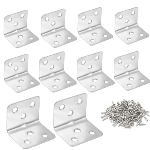 【送料無料】HOTQ L字金具 角かっこ アングルステー ツーバイフォー コーナーブレースファスナー 10個セット