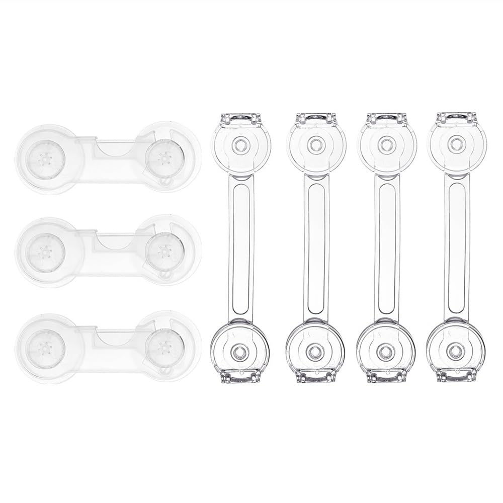 【送料無料】JYF.QUANYI ベビーガード チャイルドロック 引き出しロック 6個セット 360度回転 子供 ペット 安全 地震対策 いたずら防止 網戸ロック ドア 戸棚 引き戸 冷蔵庫 (ショート+ロング)