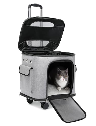 【送料無料】CHINSUKIDA 猫 キャリー キャスター付き 小型犬 キャリーカート 2way ペットキャリーバッ..