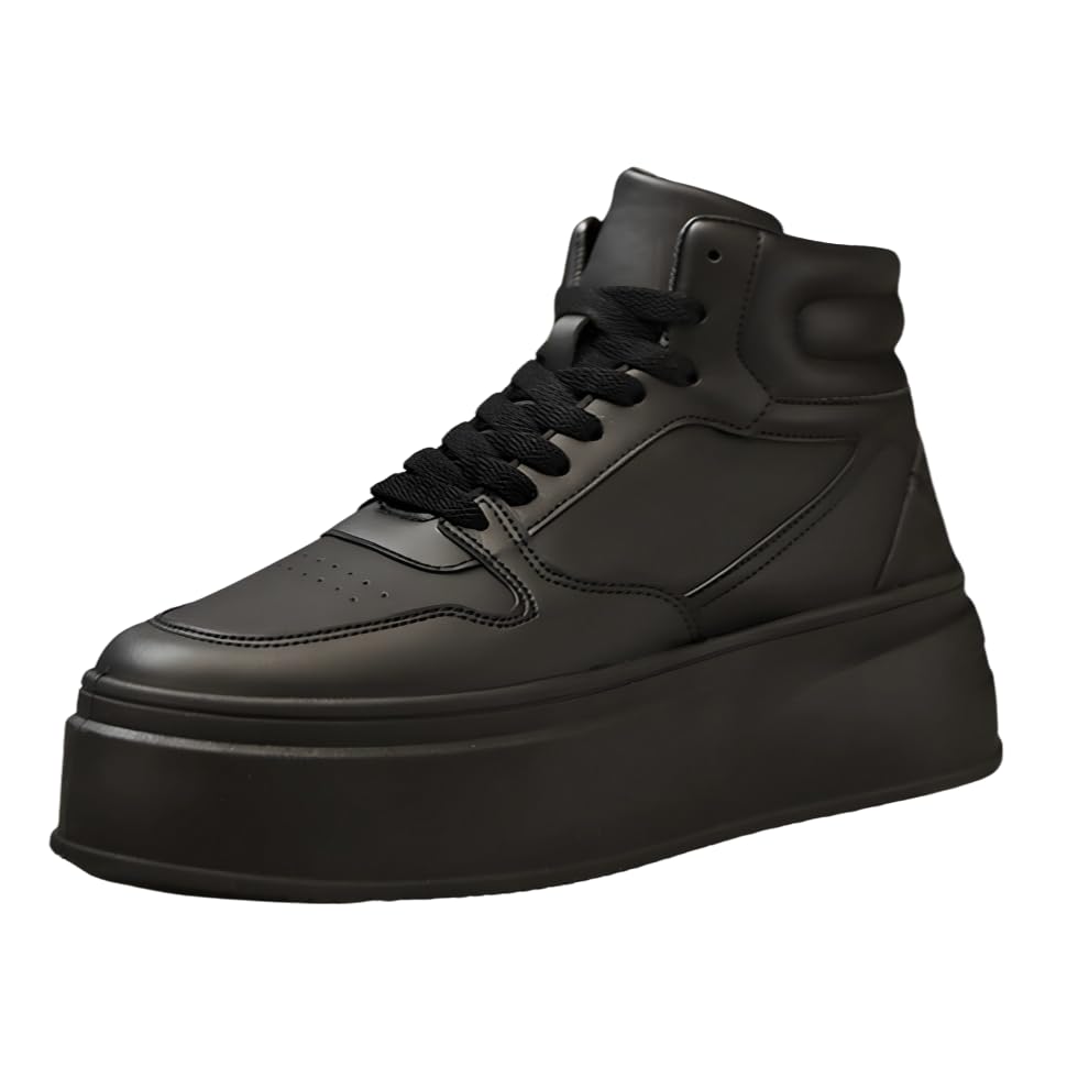 【送料無料】[ALVEIN] 厚底スニーカー ハイカット 5cmアップ 幅広 ダンススニーカー ヒップホップ イン..