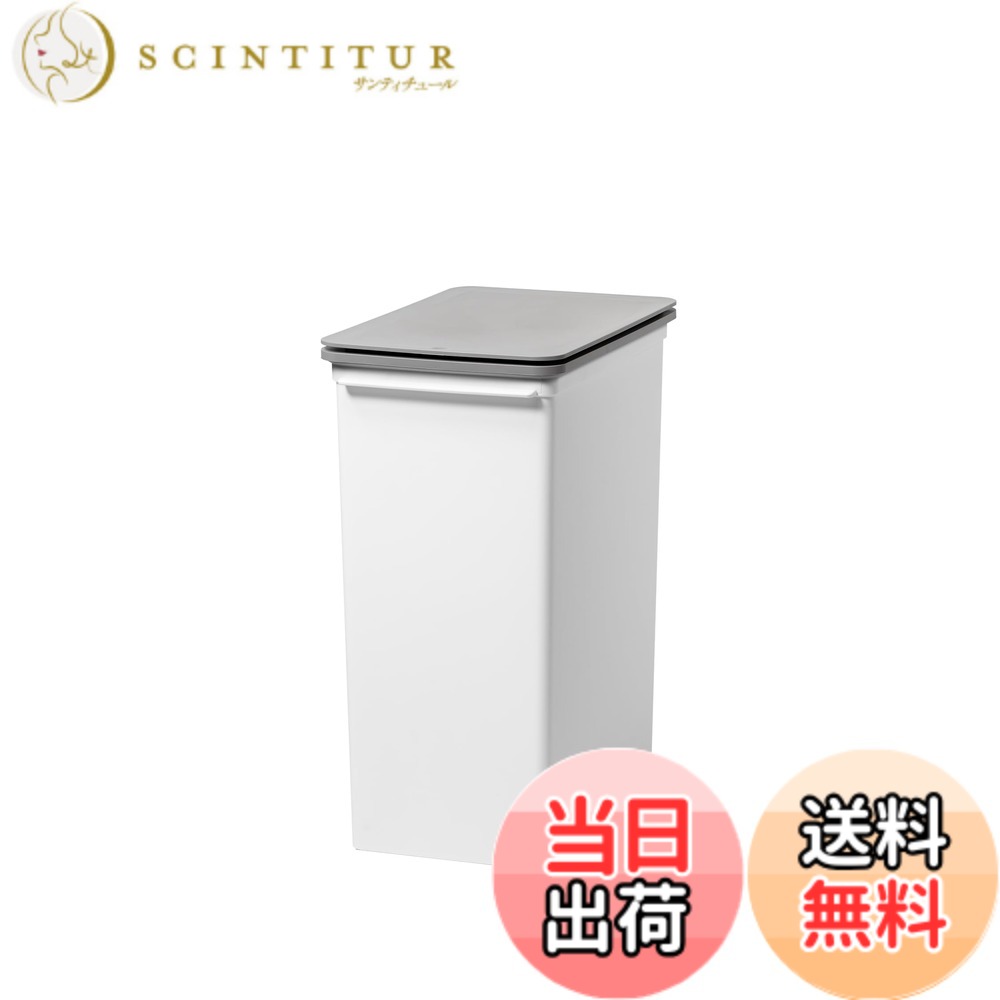 【送料無料】ライクイット(like-it) トラッシュビン フタ付きゴミ箱 分別対応 色：ホワイト、サイズ：タテ深型(25L)