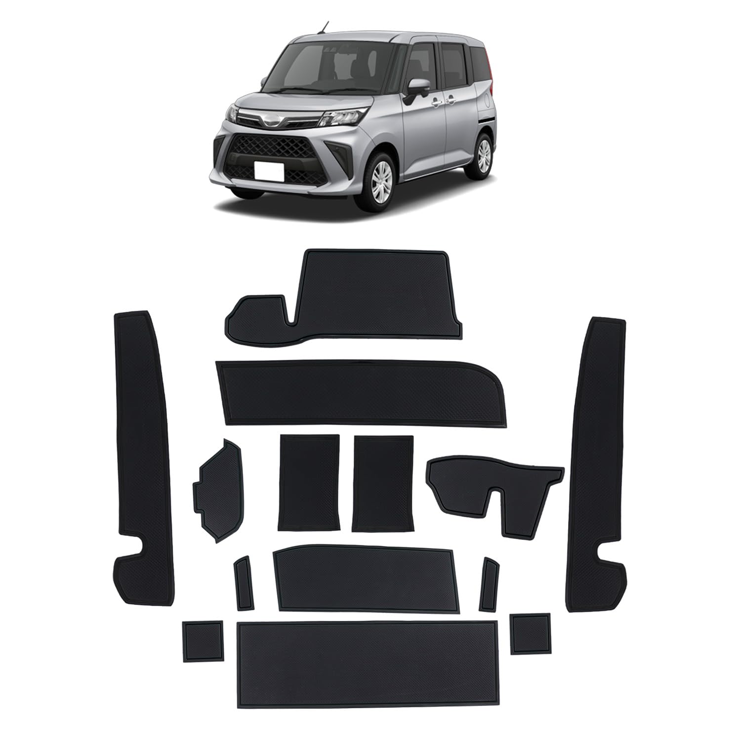 【送料無料】Ruiya 新型車専用 ラバーマット ドアポケット 滑り止めシート アクセサリー 引っ掻きキズ..