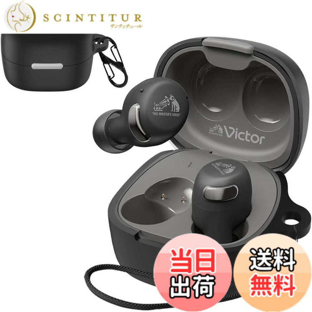 【送料無料】ワイヤレスイヤホン シリコン ケース 色：ブラック、サイズ：JVC ケンウッド Victor HA-A30T2 ケース