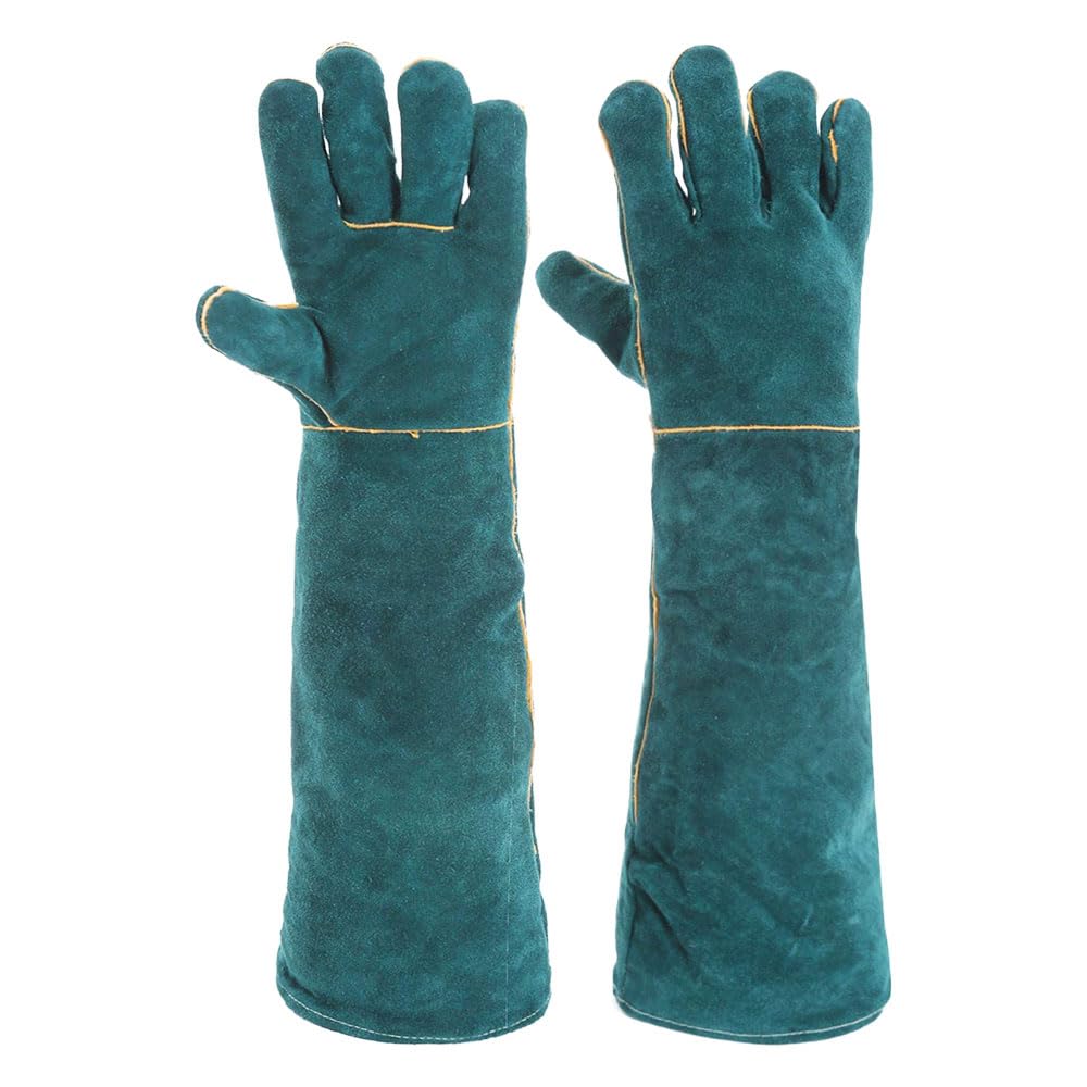 【送料無料】和田工業 噛みつき 防止 手袋 [ 有名ドッグトレーナー開発] 猫 犬 トリミング ペット グローブ 色：グリーン　ホワイト、サイズ：59cm