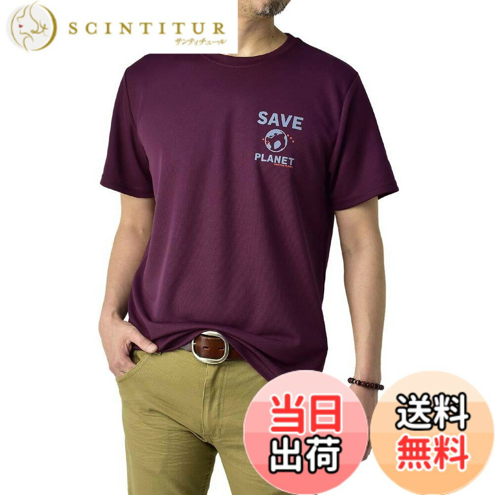 Other - 【送料無料】[FLAG ON CREW] (フラグオンクルー) Tシャツ メンズ 半袖 吸汗速乾 ワンポイント プリント Tシャツ / D0A 色：B柄ワイン、サイズ：4L