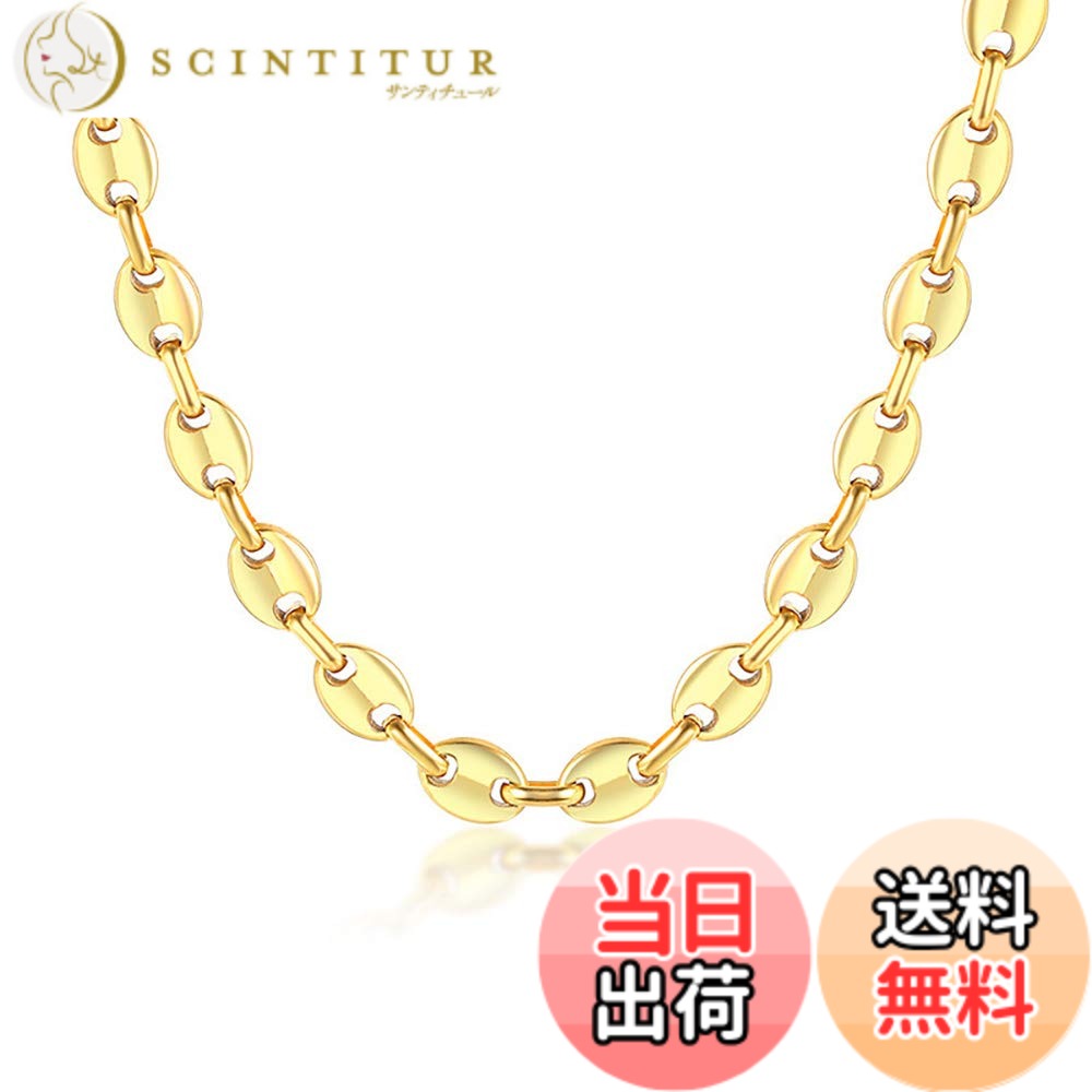 【送料無料】Deelfel ブレスレット レディース ゴールド 18金 金 ステンレスネックレス 楕円形 幅8.5mm シンプルファッション レディースチョーカー パーティ 成人式 おしゃれ ギフト 色：ゴールド