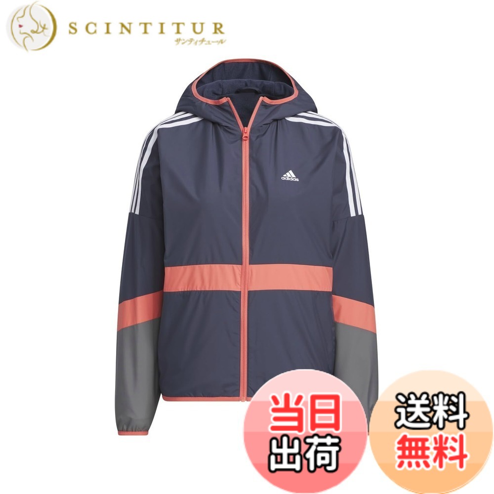 【送料無料】adidas(アディダス) ジャージトップチーム ルーズフィット ウインドブレーカージャケット KTX57レディース 色：シャドーネイビー(JG3388)、サイズ：S