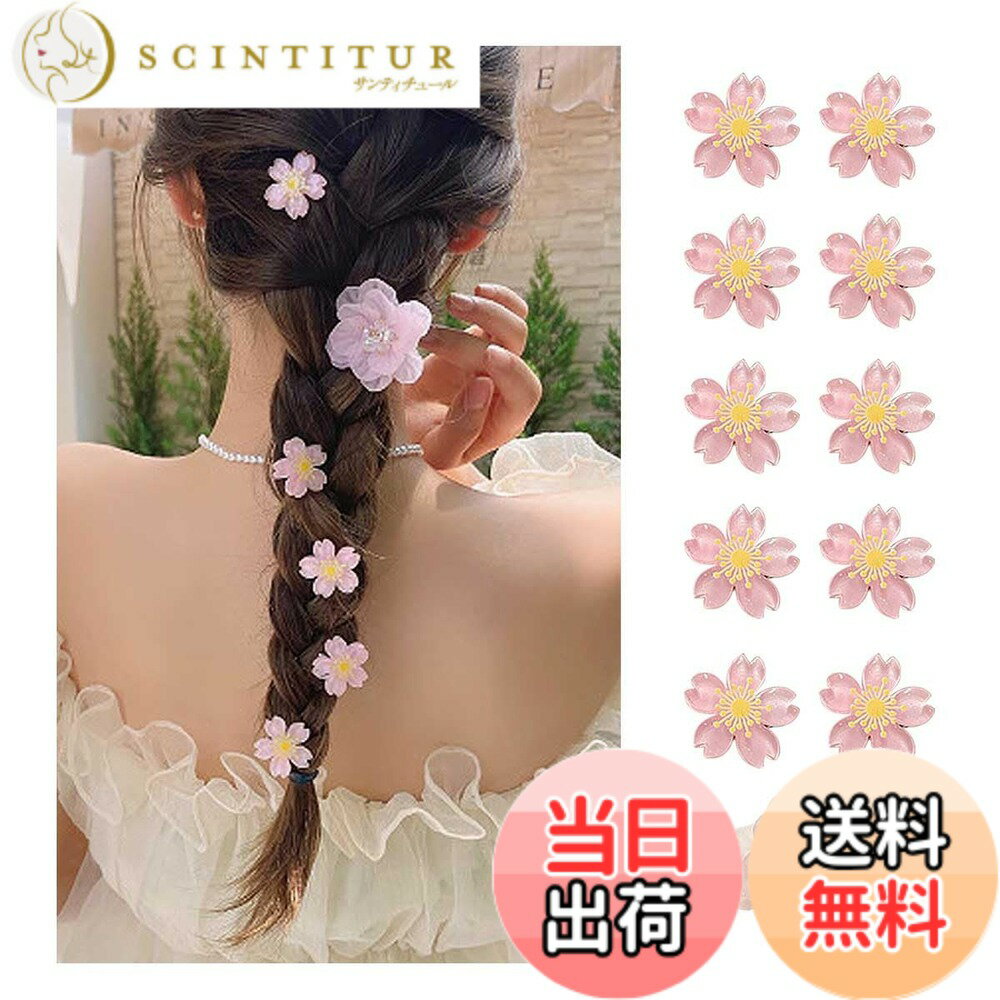 【送料無料】ヘアクリップ ミニ 組み合わせパック 色：桜＋椿