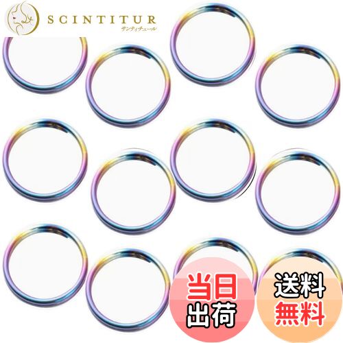 【送料無料】[GEJ-Tech] チタン リング キーホルダー キーリング 小さい 二重リング 丸押 キーフック ..