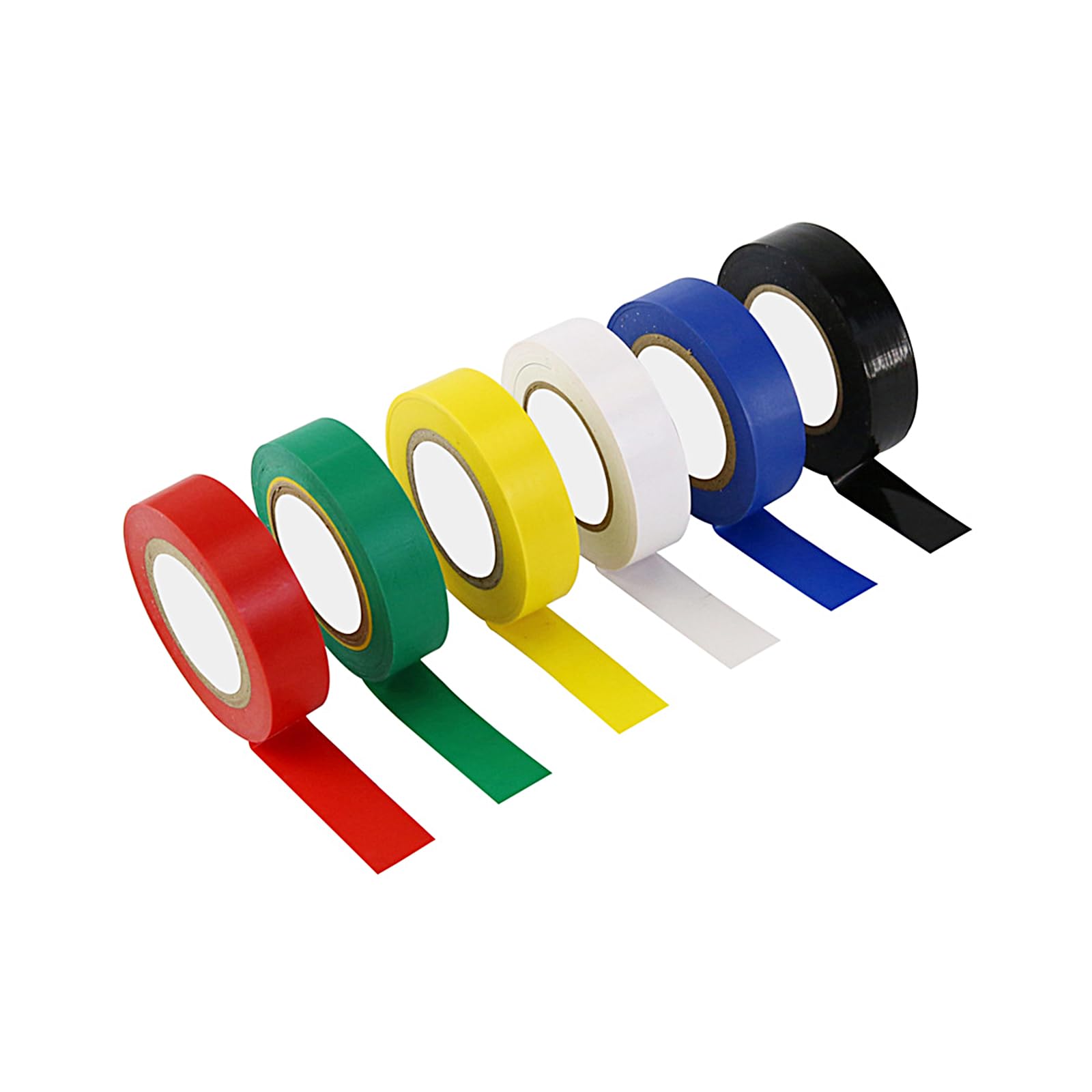 【送料無料】DreaModes 絶縁テープ ビニールテープ ハーネステープ 6色 電気絶縁用 カラーテープ 6巻セ..
