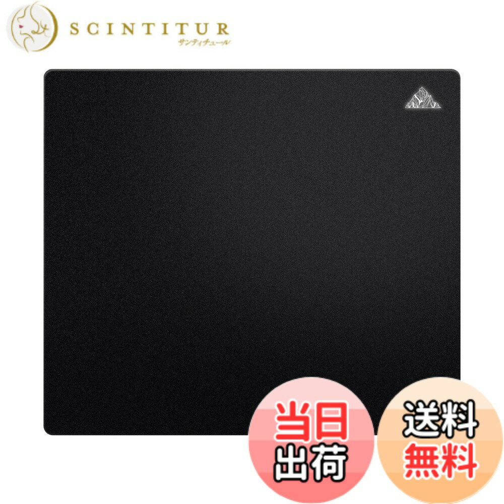 【送料無料】Lovicool ゲーミングマウスパッド 強化ガラスマウス パッド 滑り止め 高耐久性 プロフェッショナルなFPSゲームの選択 400x450mm ブラック