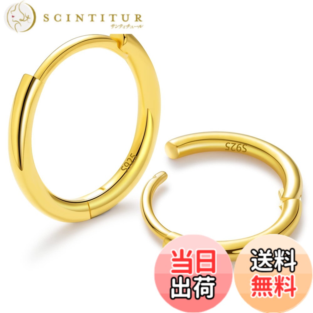 【送料無料】Senteria フープピアス リング メンズ レディース シルバー925 金属アレルギー対応 両耳用..