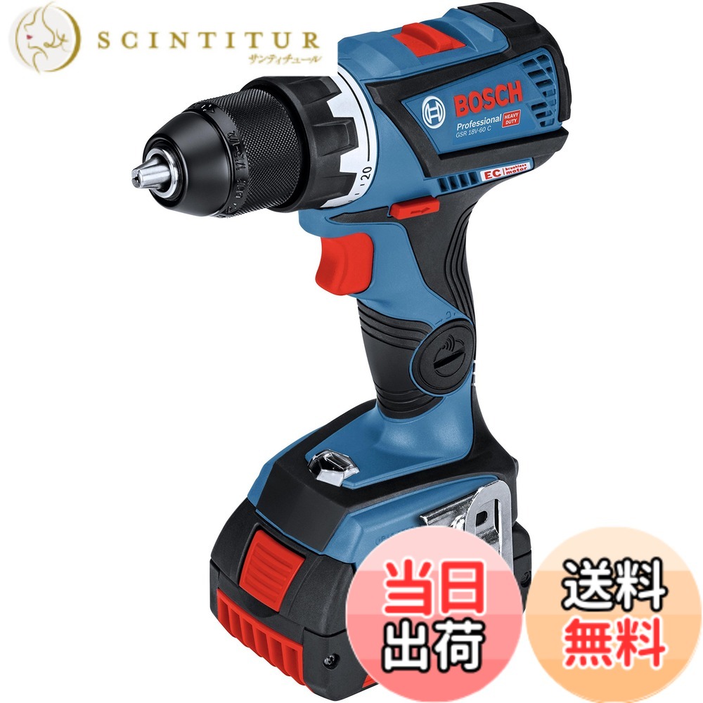 ������̵����Bosch Professional(�ܥå���) 18V �����ɥ쥹�ɥ饤�С��ɥ�� (5.0Ah�Хåƥ꡼2�ġ����Ŵ�����...