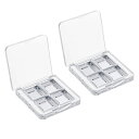 【送料無料】Doyeemei メイクアップパレット アイシャドー 空パレット (2個入)化粧品 4スロット コスメ パウダー 収納ケース diy アイシャドウパレット リップグロス メイクパレット 化粧 空の化粧パレット 手作り 空の化粧パレット メイクアップケース アイシャドウ diy化