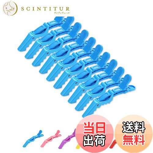 【送料無料】ZeniMart 10本セット ワニクリップ ダッカール プロ用 サロンヘアクリップ ドラゴンクリップ メンズ レディーズ ヘアクリップ ヘアピン ...