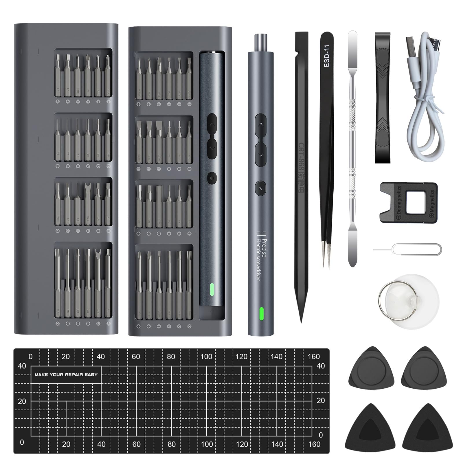 【送料無料】Kingsdun 電動精密ドライバー ドライバー 電動 小型 電動ドライバー 軽量 ペン型 正逆転 ..