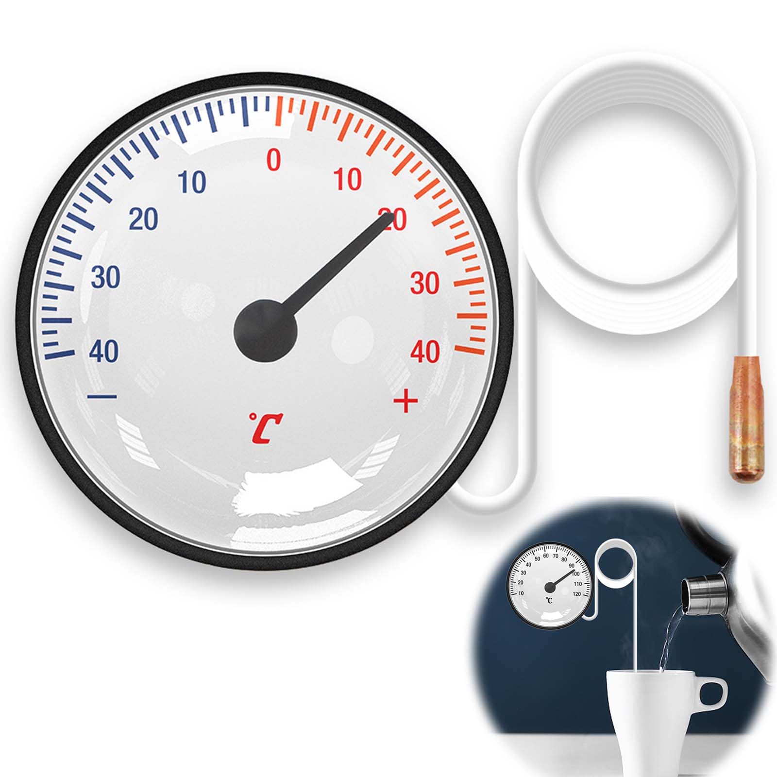 【送料無料】PAVIKE水槽 温度計 温度計 プローブ付き 水温計デジタル 水温計 水槽 プローブの液体が付いている携帯用高精度の屋内世帯は -40°—40°ポインター水温計を、冷却装置およびフリーザー、家の温室のアクアリウム、プール、等で使用