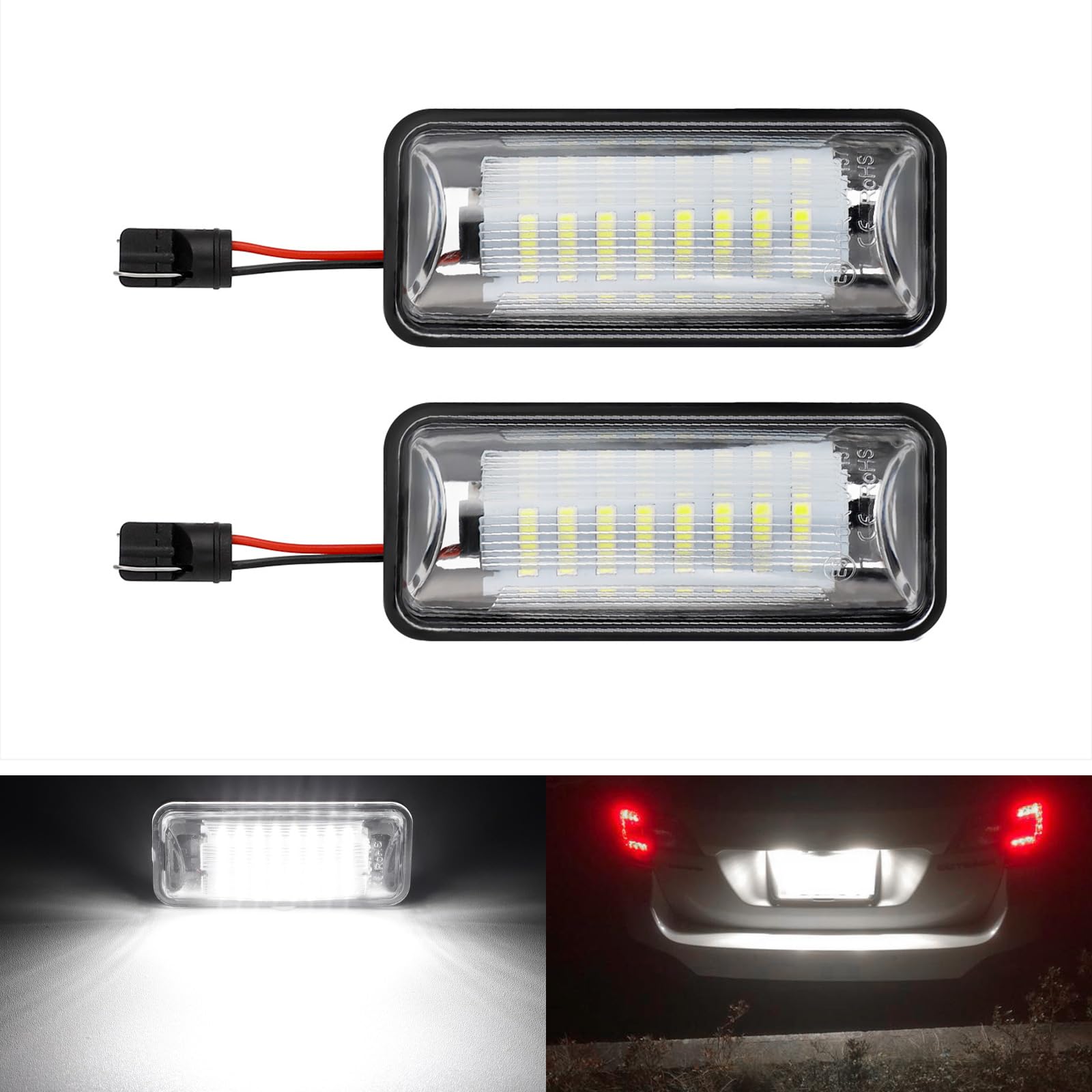 【送料無料】Catland ナンバー灯 LED スバル レガシィ B4 BM9 BMM BMG アウトバック BS9 ツーリングワゴン フォレスター レヴォーグ BRZ ZC6 WRX STI WRX S4 インプレッサ スポーツ G4 エクシーガ トヨタ 86 など適応 ライセンスランプ アクセサリー ホワイト カスタム