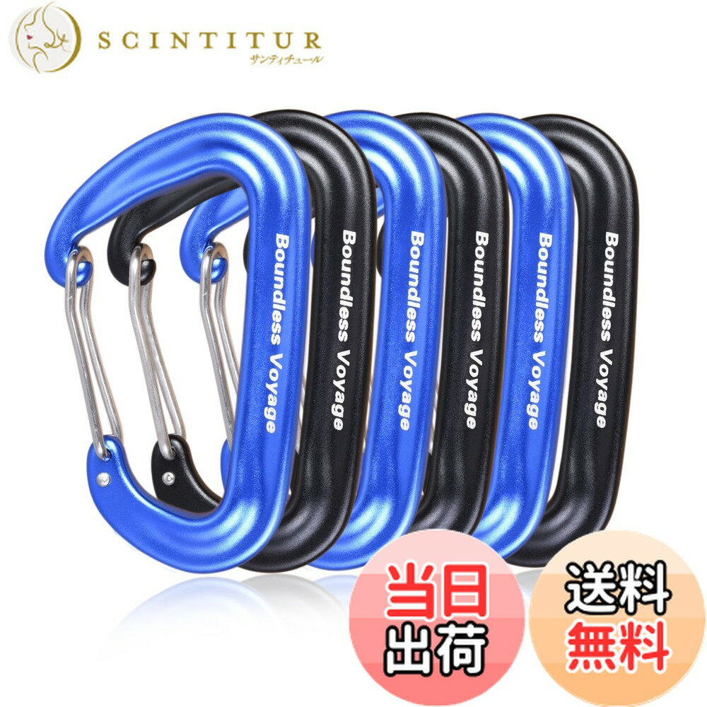 【送料無料】Boundless Voyage カラビナ 登山用 高強度 12kN【1200KG】 小型 Dリング 7075アルミニウム..