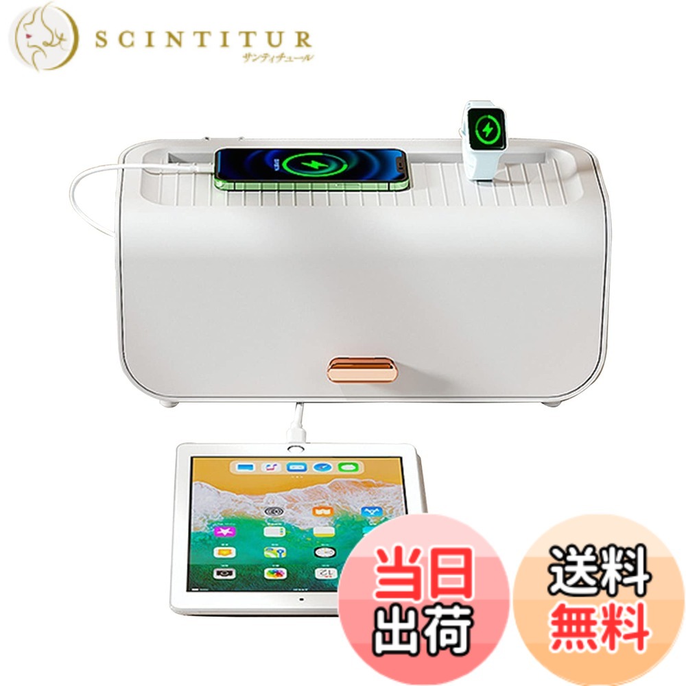 【送料無料】ケーブルボックス コンセントボックス 電源タップ収納 ケーブル収納ボックス ケーブル収納 電源タップ 配線ボックス ケーブルケース 便利グッズ 収容ボックス 電源タップ&ケーブル収容 3色 おしゃれ scintitur-10404352 サンティチュール パッケージ画像