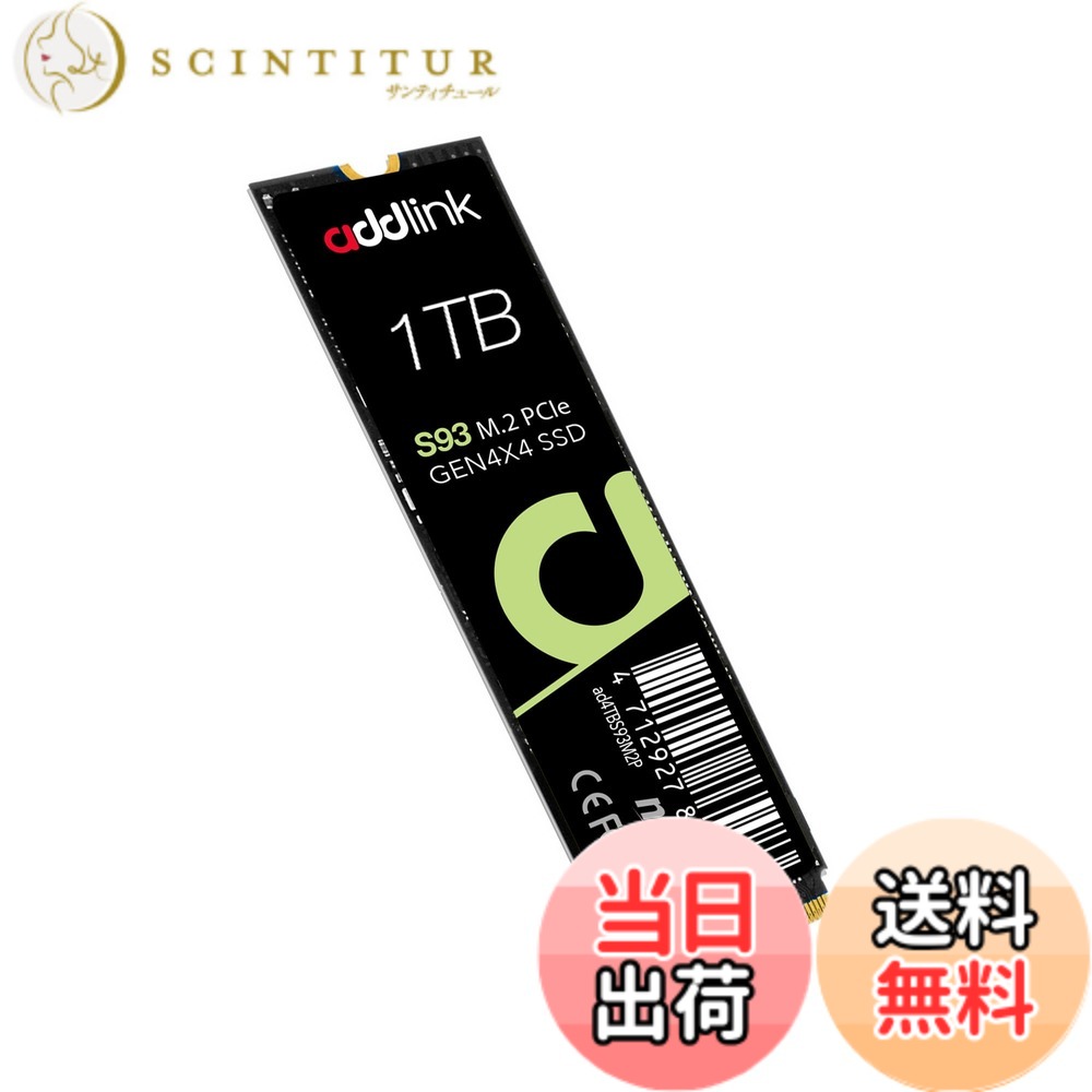 addlink 台灣製 S93 1TB PCIe Gen 4 x4 (最大転送速度 7,200MB/秒) NVMe M.2 2280 内蔵 SSD 国内正規品 (aJP1TBS93M2P)