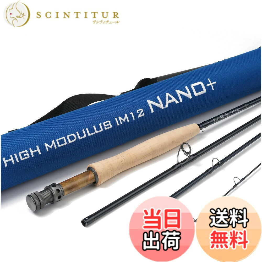 【送料無料】Maxcatch NANOシリーズ フライフィッシングロッド、ナノテクノロジー フライロッド (6ウェイト 9‘0‘’ 4ピース, NANOシリーズ)