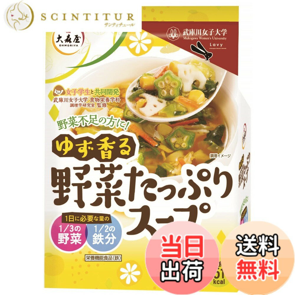 【送料無料】大森屋 ゆず香る野菜たっぷりスープ 62gx5個