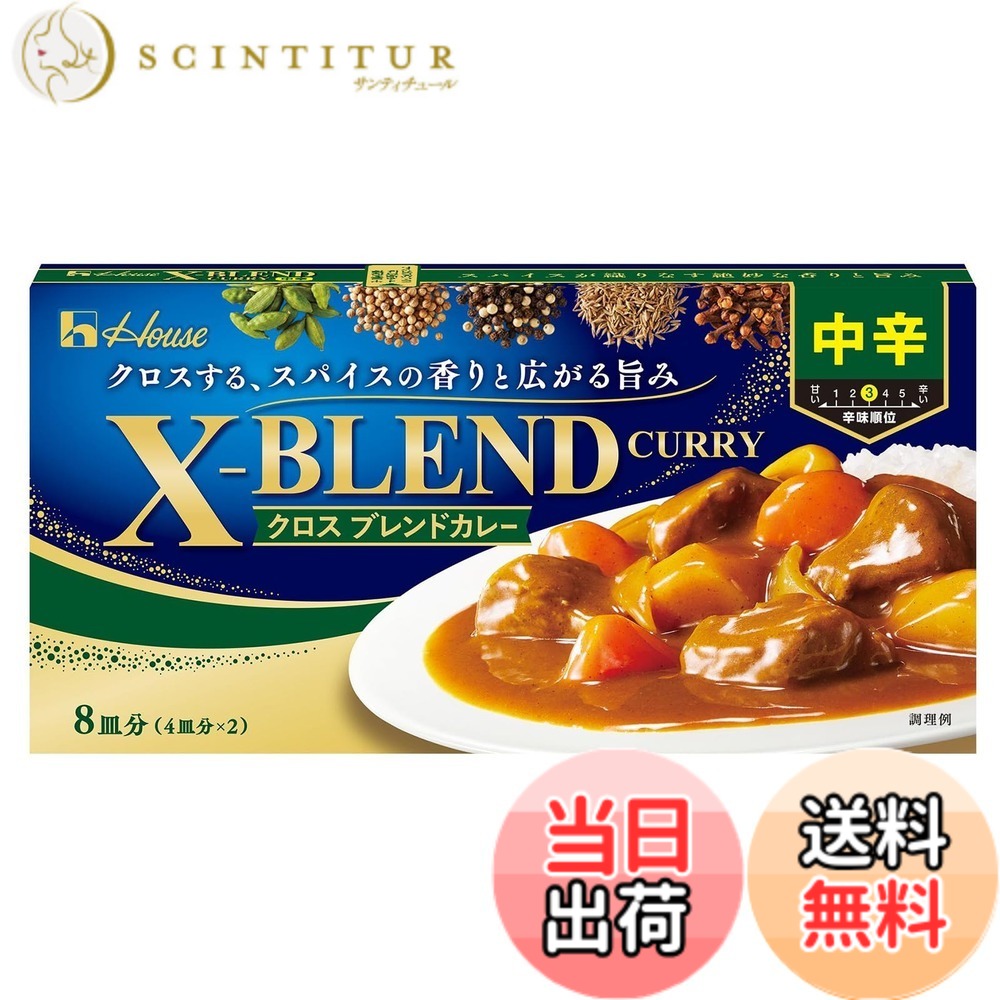 【送料無料】ハウス House クロスブレンドカレー 中辛 140g x5個 【大人も子どもも楽しめる】 【カレールー】【スパイシー】