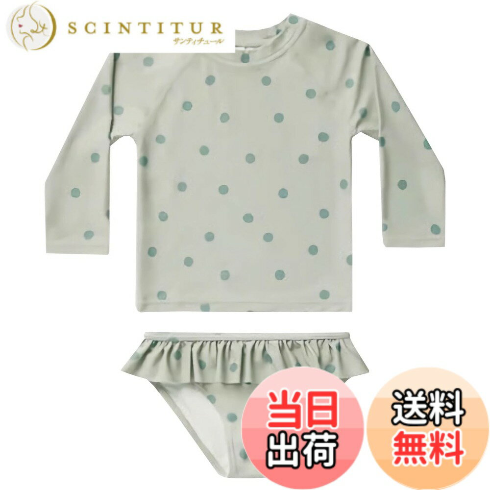 商品情報商品の説明主な仕様 【オシャレなセパレート水着】フルーツ柄、花柄とフリルがかわいらしい、長袖ラッシュガード・フリルパンツ・キャップの水着3点セット。UPF50+の紫外線対策は、夏の日差しからもしっかりガード。姉妹や友達とのお揃いも楽しめる、80-130サイズの幅広いサイズバリエーションをご用意いたしました。【着心地のよい素材】従来の素材より高い速乾性を実現、耐磨耗性・耐久性に加え毛玉になりにくい特徴があるリサイクルポリエステル素材を使用、ポリウレタンを配合することで伸縮性もあって動きやすいのにサラッとしたドライな着心地。元気に泳ぐ子どもたちにピッタリです。【優れたUVカット効果】ラッシュガードのような長袖タイプなので、紫外線からの直接の刺激を遮り、日焼けからも冷えからも守ってくれます。UVカット加工を施した遮蔽率90%以上の素材を使用しているので、長時間の海水浴やプールでもしっかりキッズの肌を紫外線から守ります。【幅広いシーンに対応できる】同系色でまとめた上下に、主張しすぎないフリル使いで上品な甘さを醸し出します。セットアップなので日焼け対策しながらもおしゃれです。海やビーチ、川遊びもちろん、水泳練習、スクール授業、温泉、旅行、アウトドアなども活躍できます。【商品仕樣】セット内容：ラッシュガード・フリルパンツ・キャップ 素材：ポリエステル、ポリウレタン サイズ：80/90/100/110/120/130 ※着用後は、直ちに真水で手洗いし、陰干しで自然乾燥してください。※タンブル (乾燥機) 乾燥はお避けください。※高温下や濡れたままビニール袋に密封し長時間放置しますと、色移りをする可能性がございます。