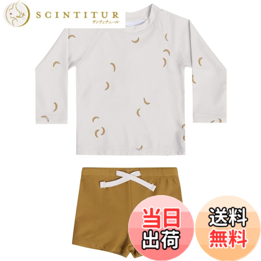 商品情報商品の説明主な仕様 着回し自在のキッズ水着セット：長袖ラッシュガード・スイムパンツ・キャップの水着3点セット。UPF50+の紫外線対策は、海やプールでの日差しをしっかりガード。兄弟や友達とのお揃いも楽しめる、80-130サイズの幅広いサイズバリエーションをご用意いたしました。快適な機能性：塩素や洗濯に耐えられる生地を使用した長持ちする水着シリーズが新登場。従来の素材より高い速乾性を実現、耐磨耗性・耐久性に加え毛玉になりにくい特徴があるリサイクルポリエステル素材を使用、ポリウレタンを配合することで伸縮性もあって動きやすいのにサラッとしたドライな着心地。紫外線対策のUVカット:長袖トップスで、日焼けからも冷えからも守ってくれます。山レジャーやキャンプ時の温度調節、擦り傷対策としても便利！UVカット加工を施した遮蔽率90%以上の素材を使用しているので、長時間の水遊びでもしっかりキッズの肌を紫外線から守り、お子様の楽しい時間をサポート。幅広いシーンに対応できる：かっこいい恐竜柄、元気いっぱいなフルーツ柄、キュートな海の生き物柄など、どれも選べないほどにかわいい色柄が大豊作。海やプール、川遊びもちろん、水泳練習、スクール授業、温泉、旅行なども活躍できます。キャンプやBBQ、ふだんの公園遊びなどもオススメです。商品説明：セット内容/長袖ラッシュガード・スイムパンツ・キャップ 素材：ポリエステル、ポリウレタン サイズ：80/90/100/110/120/130 ※着用後は、直ちに真水で手洗いし、陰干しで自然乾燥してください。※タンブル (乾燥機) 乾燥はお避けください。※高温下や濡れたままビニール袋に密封し長時間放置しますと、色移りをする可能性がございます。