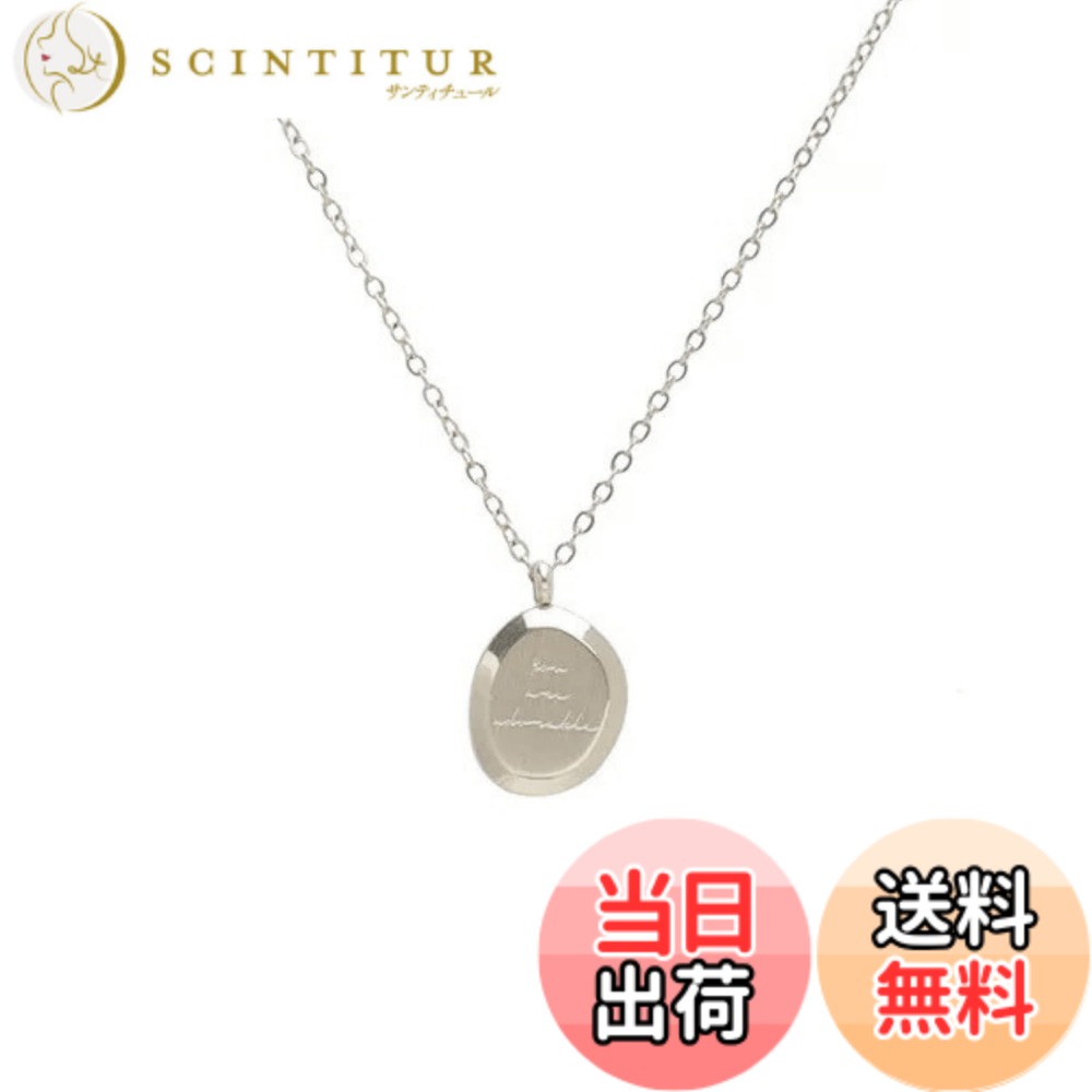 Necklace - 【送料無料】[Moonstan] ネックレス レディース 人気 ペンダント コイン ゴールド シルバー ピンクゴールド 金属アレルギー対応 サージカルステンレス シンプル (シルバー)