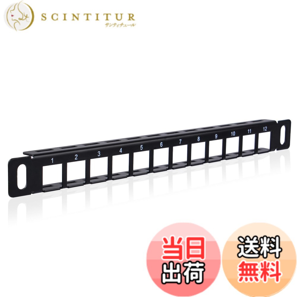 【送料無料】GeeekPi 10インチ 0.5U 12ポートブランクキーストーンパッチパネル DeskPi RackMate T0/T1/T2サービスキャビネット用 イーサネットCAT5/CAT5e/CAT6/CAT6a用ケーブル管理パネル