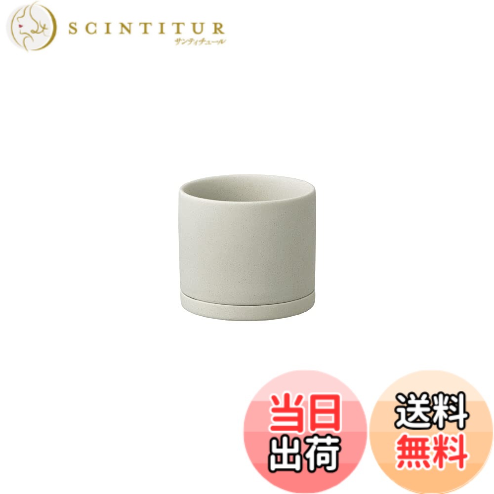 商品情報商品の説明植物を引き立てるPLANT POT 191。 ドライな質感の釉薬とストレートなフォルムで、縦の動きを強調したいサボテンなどに適しています。 容器の底には穴があり、十分な水を与えることができ、植物を健やかに保てます。 受皿がセットになっているので屋内でも置くことができます。主な仕様 サイズ:鉢:φ85xH65mm・受皿:φ85xH10mmbr素材:磁器原産国:日本色:アースグレー商品モデル番号:29211