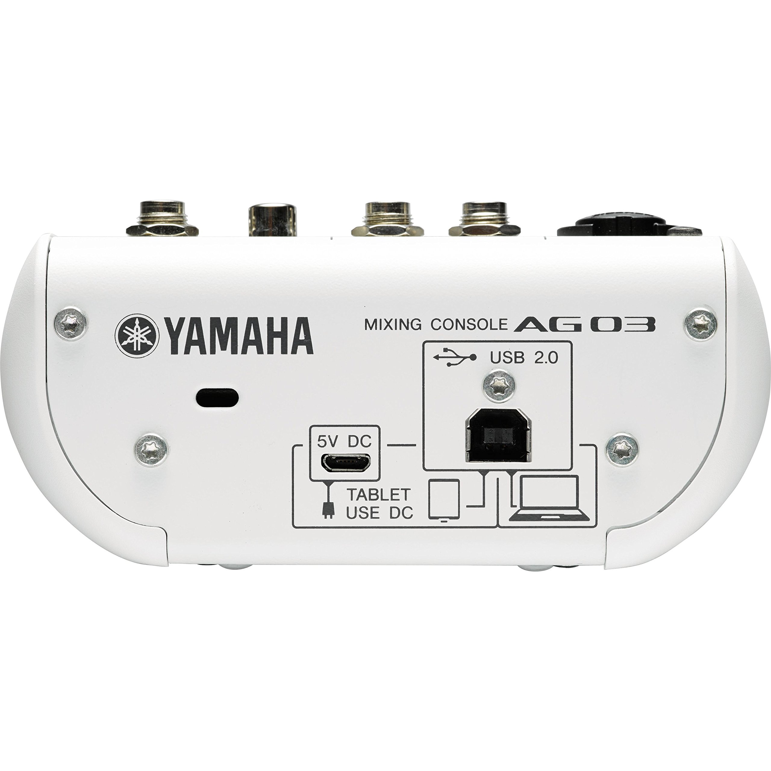 【送料無料】ヤマハ YAMAHA ウェブキャスティングミキサー オーディオインターフェース 3チャンネル AG03 インターネット配信に便利な機能付き 音楽制作アプリケーションCubasis LE対応 scintitur-10863839 サンティチュール サンプル画像2