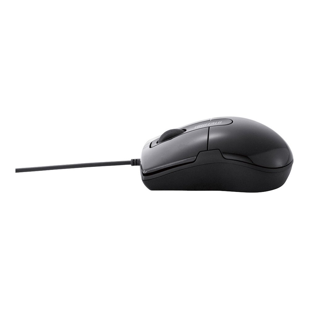 【送料無料】バッファロー BUFFALO 有線BlueLEDマウス 静音/3ボタン/Sサイズ ブラ...