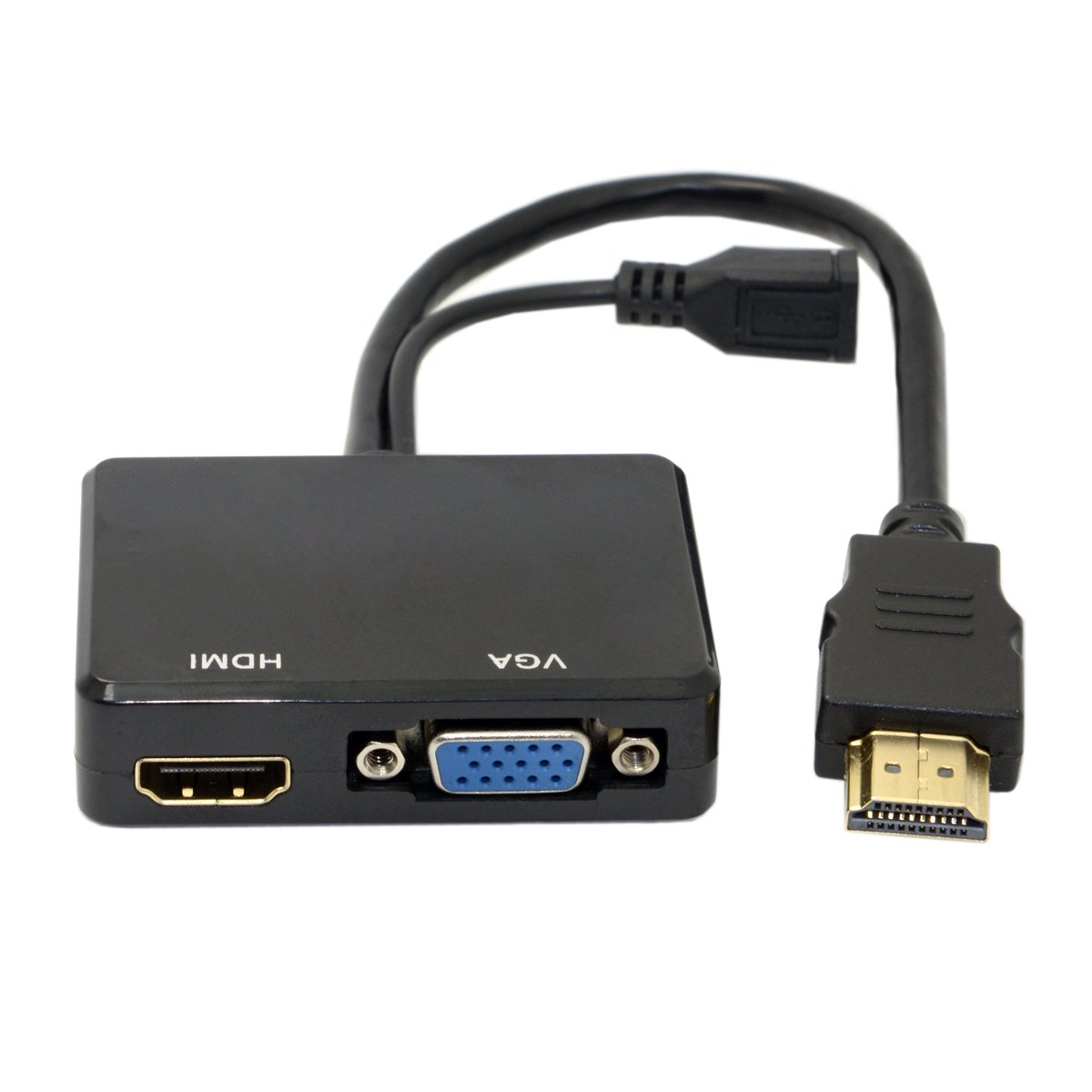 【送料無料】JSER HDMI - VGA & HDMIメススプリッター オーディオビデオケーブルコンバーターアダプター付き HDTV PCモニター用 scintitur-10871144 サンティチュール サンプル画像2