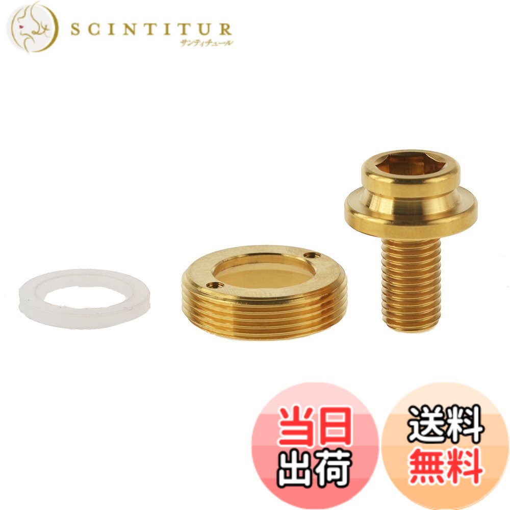 Dingtai チタン クランク ボルト ネジ M8X15mm Extractor袖 (ゴールド)