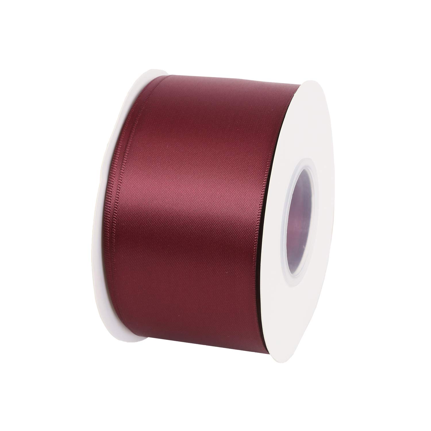 【送料無料】ITIsparkle 両面サテンリボン 幅50mmx22M巻 手芸 服飾 ラッピング ちょう結び リボン #277-ダークレッド scintitur-10085285 サンティチュール サンプル画像3