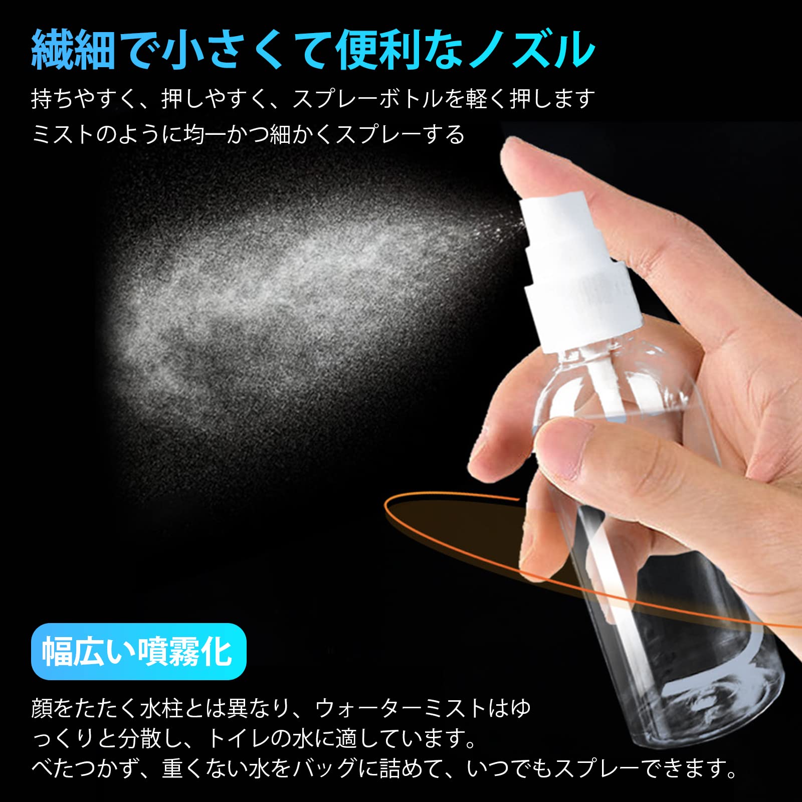 【送料無料】スプレーボトル スプレー遮光瓶 霧吹き 詰替ボトル アロマスプレー 詰替ボトル 旅行用 トラベル容器 遮光スプレー 40本 30ml ホワイト scintitur-10890188 サンティチュール サンプル画像2