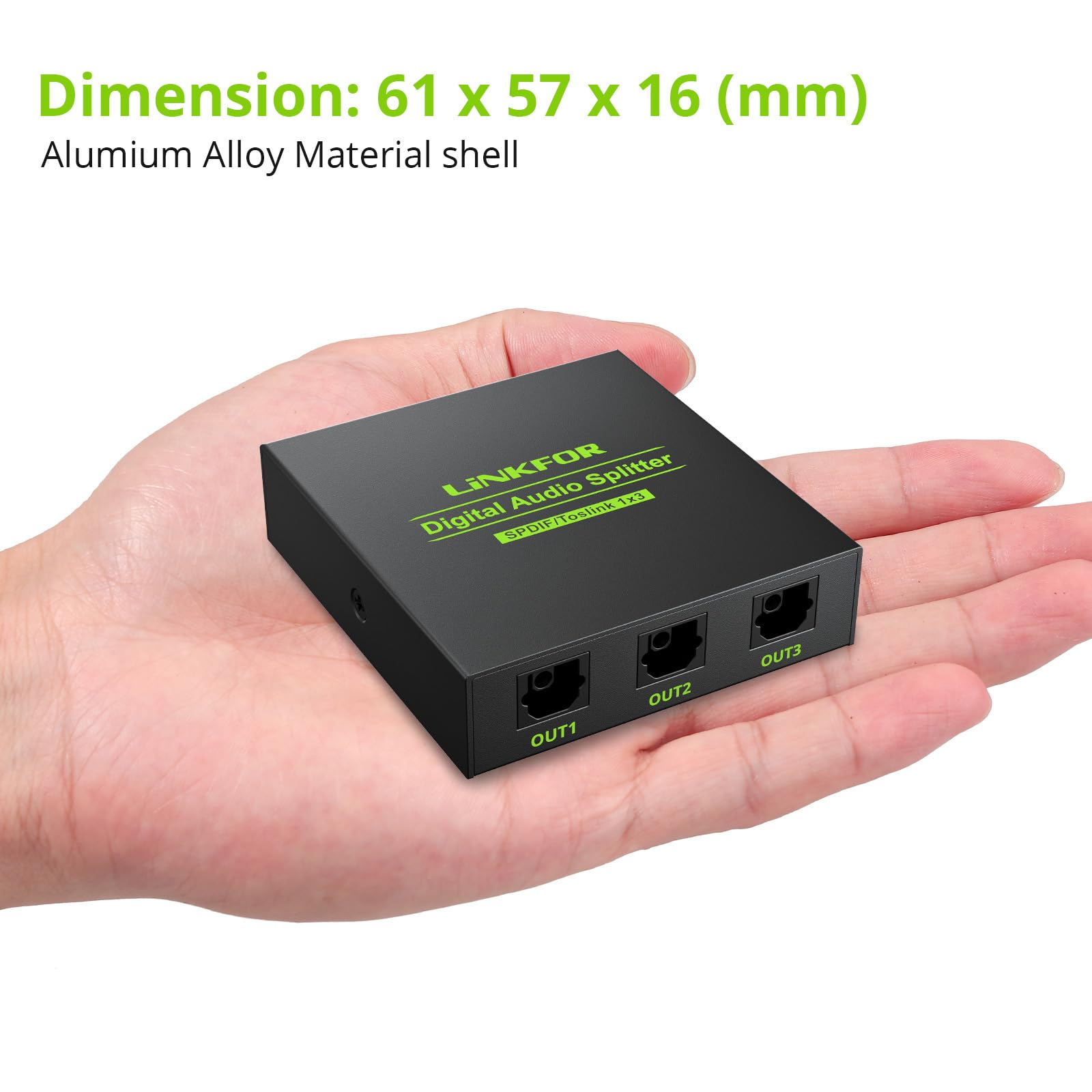 【送料無料】LiNKFOR SPDIF/TosLink 光デジタル 分配器 1入力3出力 LPCM2.0 DTS Do...