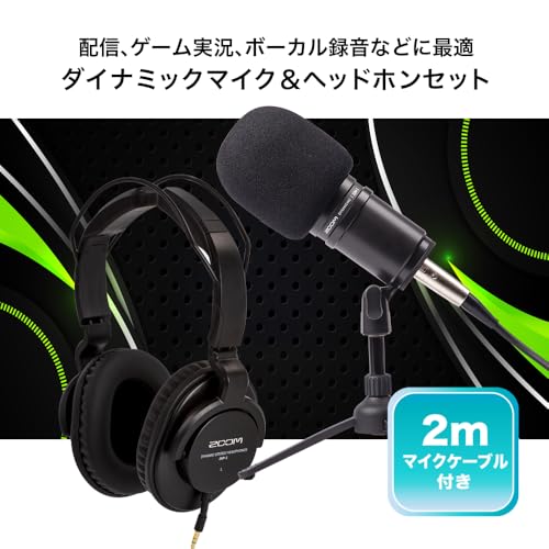 【送料無料】ZOOM XLR ダイナミックマイクセット【 マイク＋ヘッドホン＋スタンド...