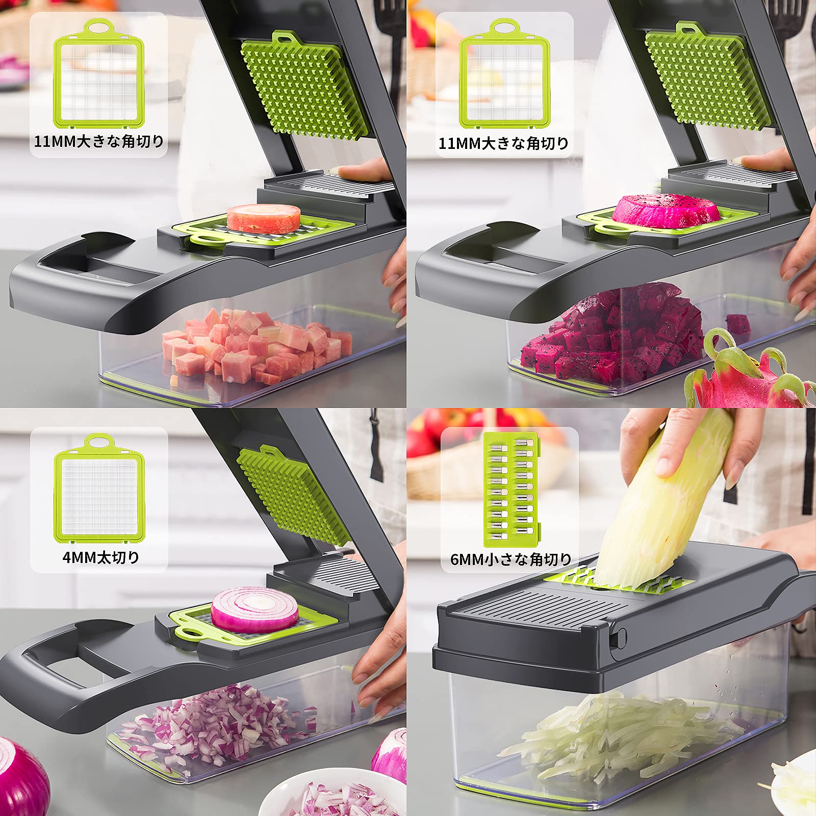 【送料無料】【プロ料理人が推薦】FOOKO スライサー 千切り 1台8役 多機能 野菜 プログレード やさしいおろし器 キャベツ だいこん 調理器 大根おろし しりしり器 ハンドガード/卵白分離器付き… scintitur-10006278 サンティチュール サンプル画像3