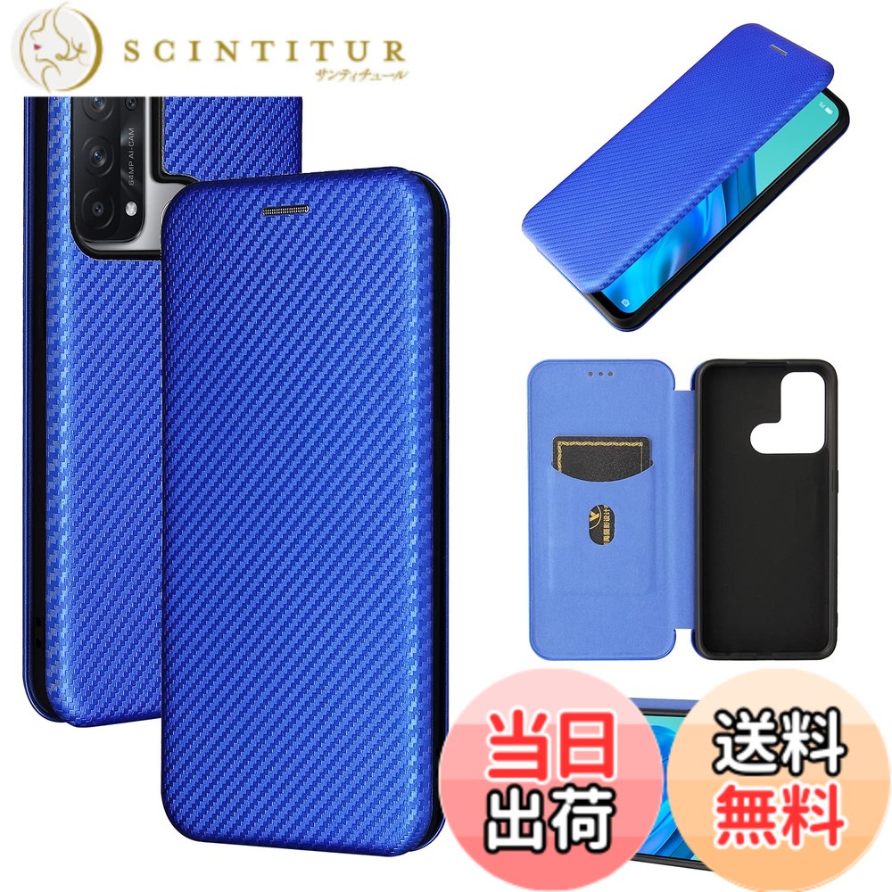 【送料無料】Pelanty for OPPO Reno 5A ケース 手帳型 炭素繊維調 for OPPO Reno5 ...